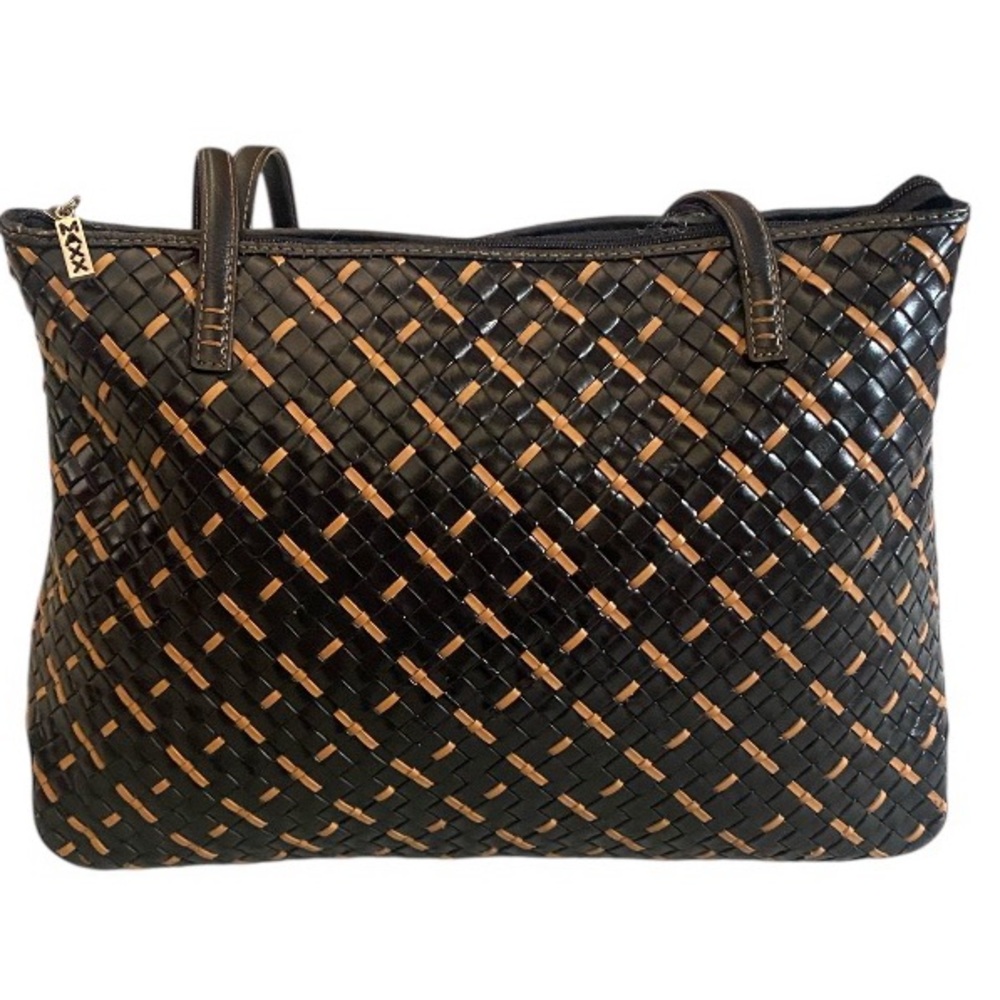 Maxx New York woven leather tote